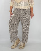 Leo Hose "Stil", weiß/schwarz