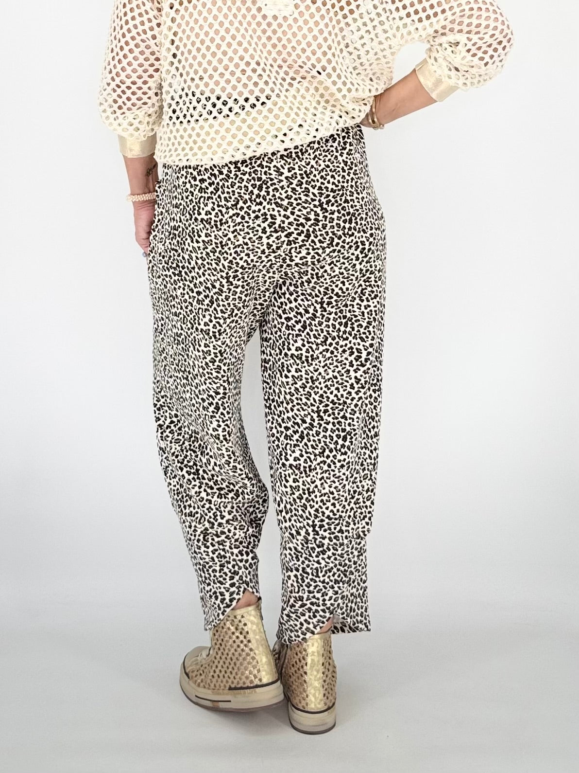 Leo Hose "Stil", weiß/schwarz