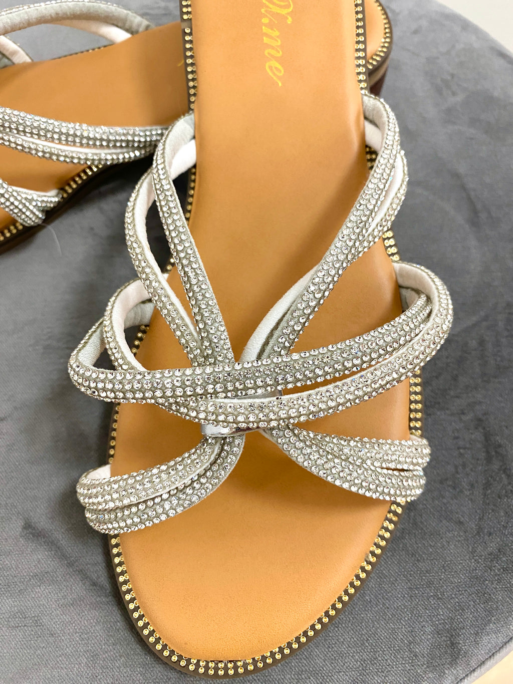 Flip Flop "Strass"silber
