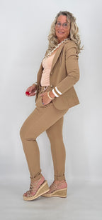 Blazer ESViViD in beige mit Kapuze