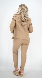 Blazer ESViViD in beige mit Kapuze