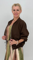 Bluson Jacke "Mila" in Beige und Braun