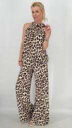 Damen Set : Hose und Neckholder-Top in Leo
