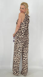Damen Set : Hose und Neckholder-Top in Leo