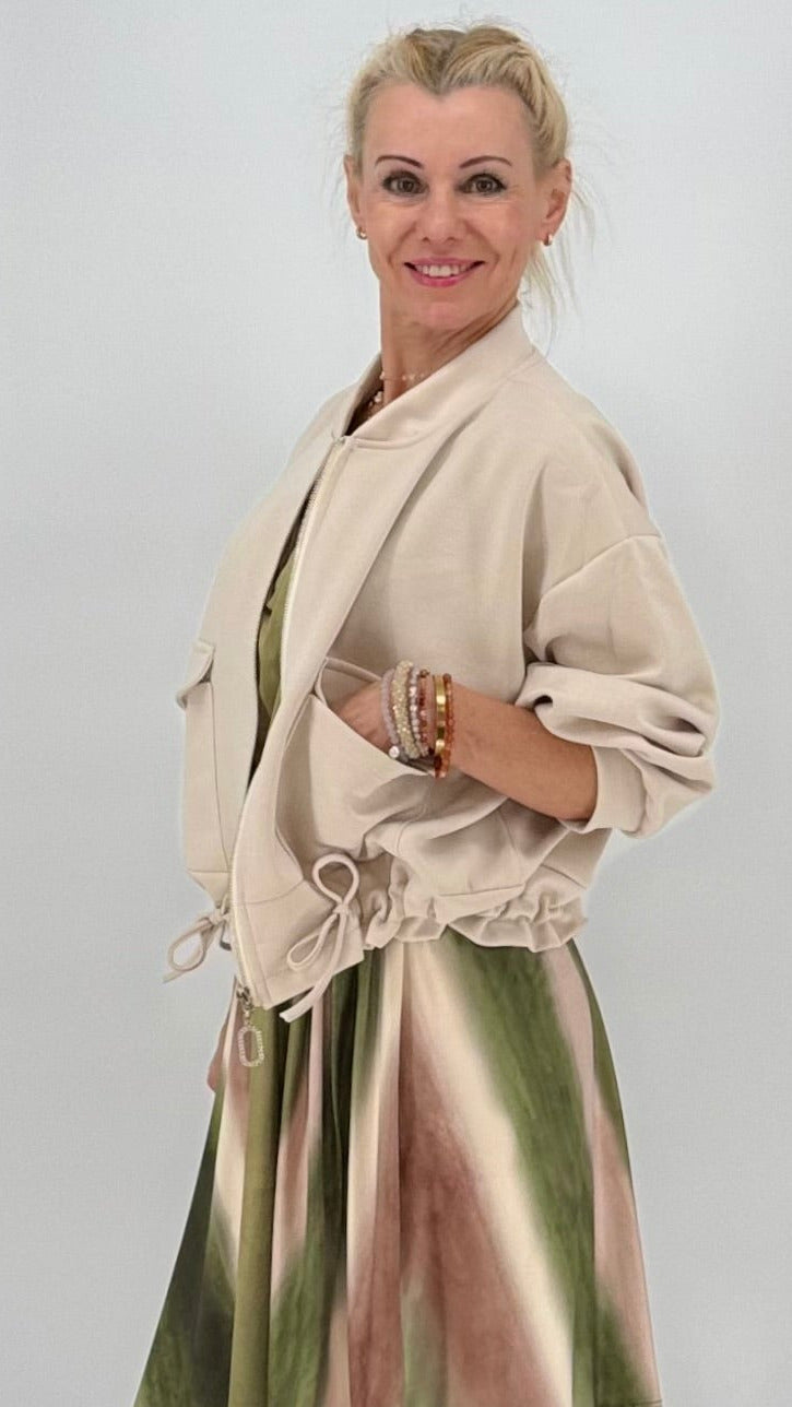 Bluson Jacke "Mila" in Beige und Braun