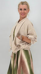 Bluson Jacke "Mila" in Beige und Braun