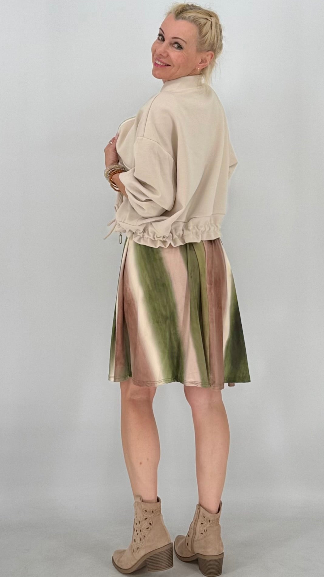 Bluson Jacke "Mila" in Beige und Braun