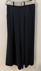 Hose mit Gürtel, schwarz