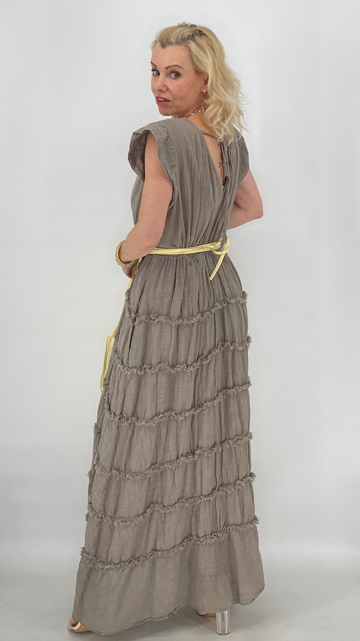 Maxikleid in Taupe