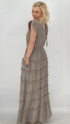 Maxikleid in Taupe