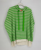 ESViViD Hoodie gestreift Neongrün / Creme