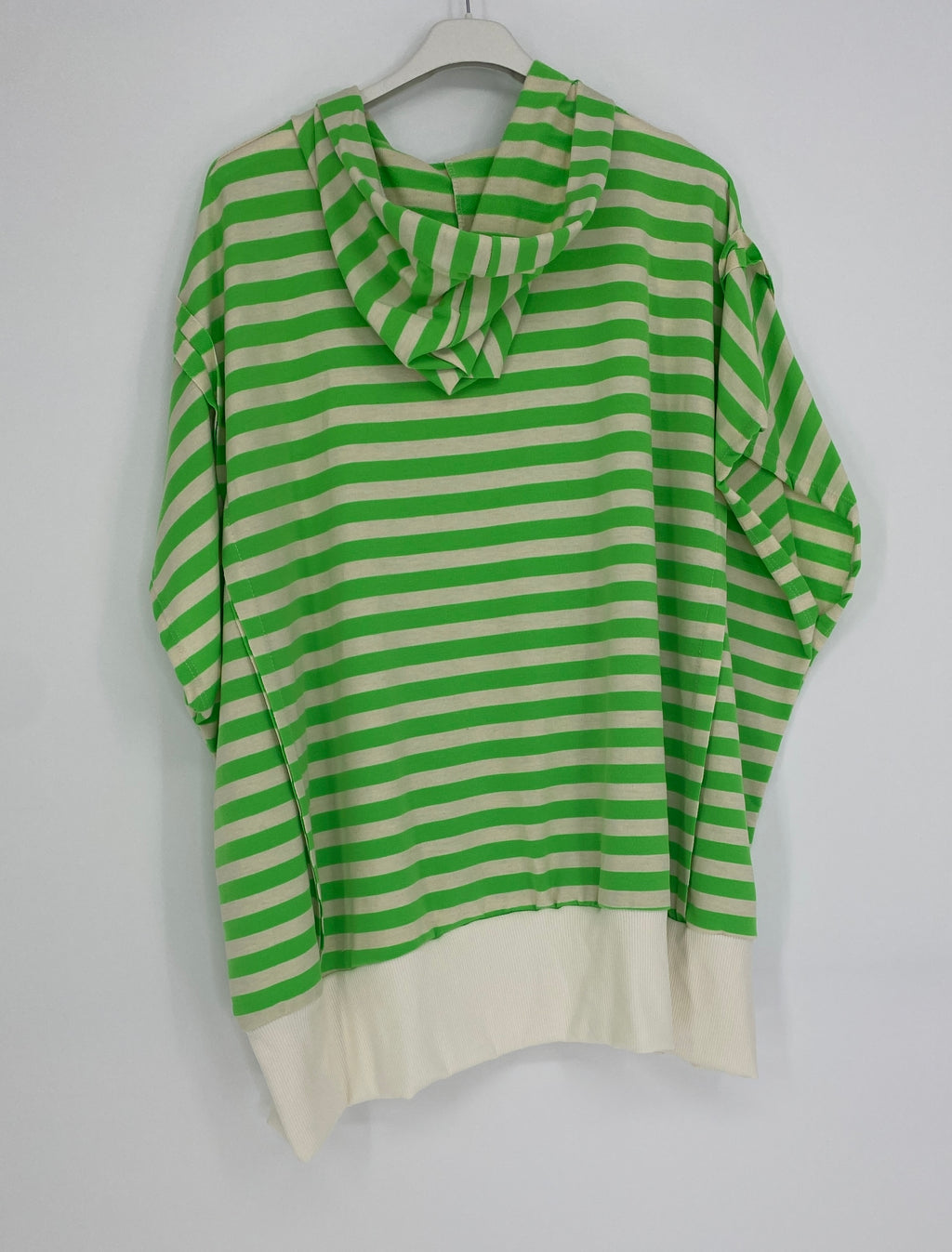 ESViViD Hoodie gestreift Neongrün / Creme