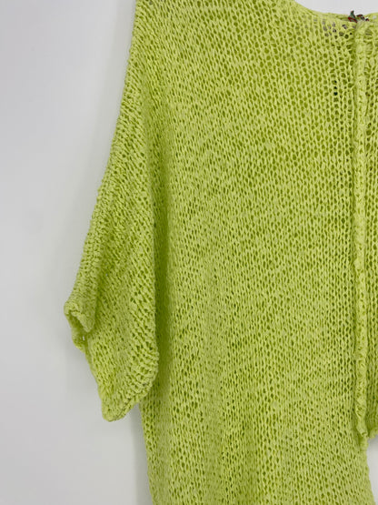 Asymmetrischer Pullover pistaziengrün