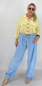 Leinen Hose in Himmelblau