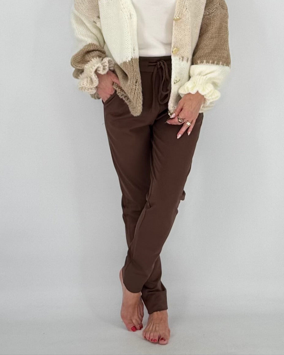 ESViViD Hose ohne Umschlag, Schokoladenbraun