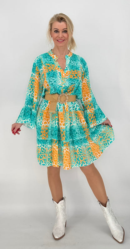 Kleid 100% Viskose türkis