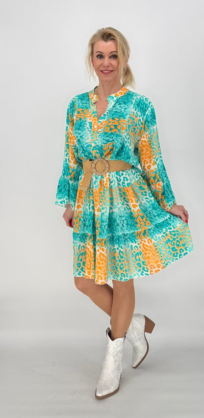 Kleid 100% Viskose türkis