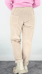 Hose im Cord - Look, Beige - By Elena FashionBy Elena Fashion
