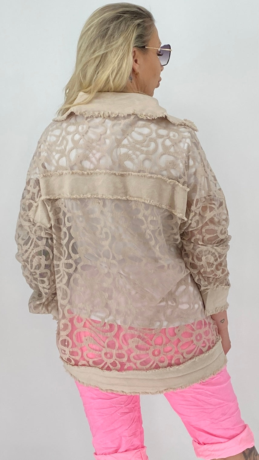 Lechte Jacke in Beige