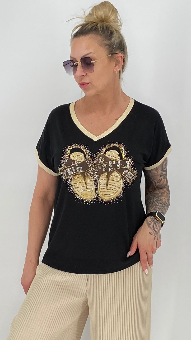 Modischer Shirt im Schwarz