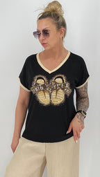 Modischer Shirt im Schwarz