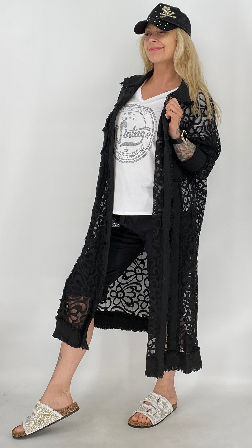 Lechte Lange Jacke in Schwarz