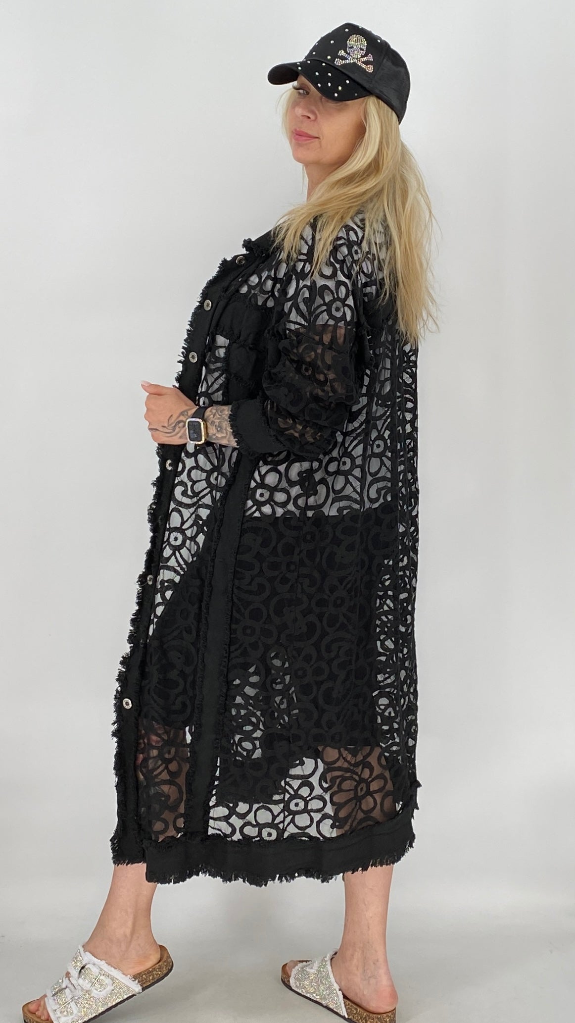 Lechte Lange Jacke in Schwarz