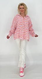 Bluse 100% Baumwolle "Leo" flieder