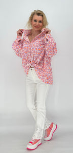 Bluse 100% Baumwolle "Leo" flieder