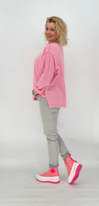 Sweatshirt 100% Baumwolle rosa