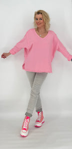 Sweatshirt 100% Baumwolle rosa