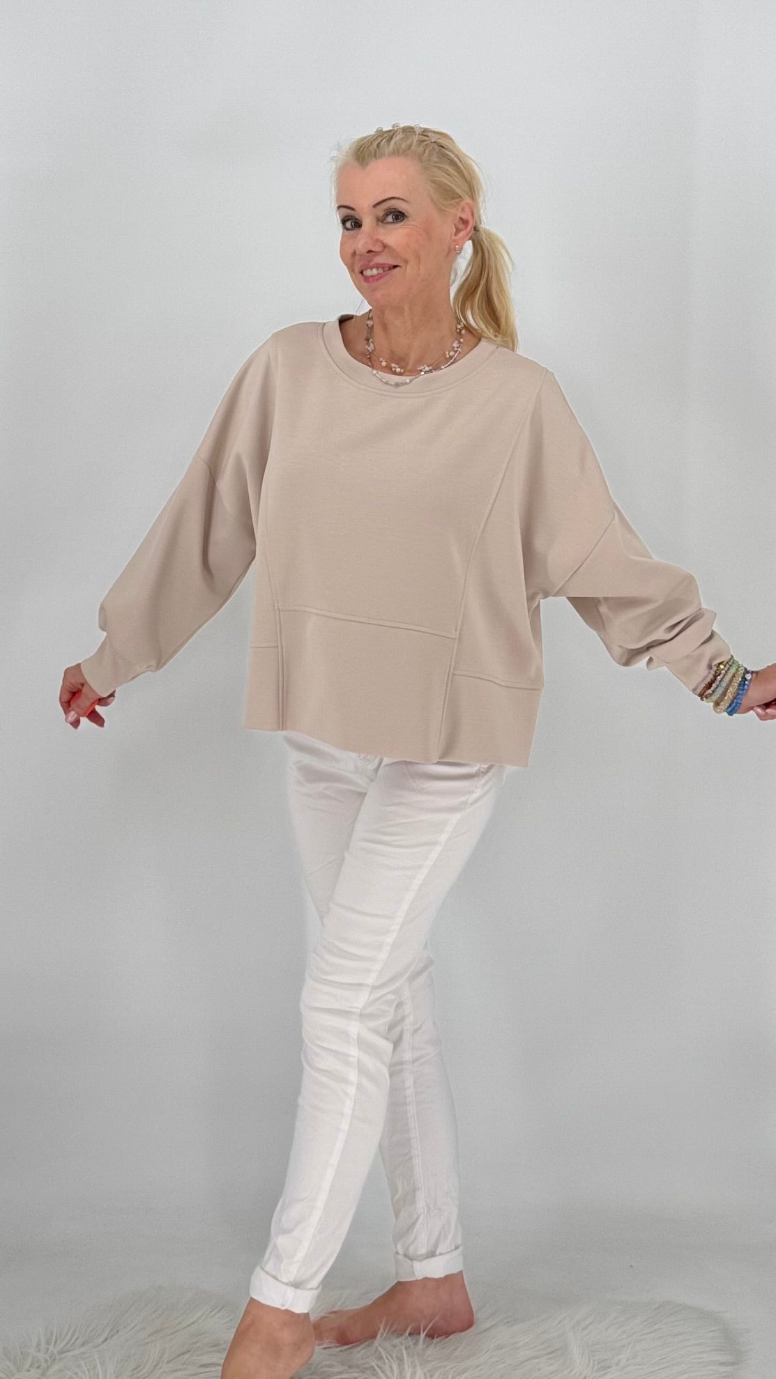 Shirt "Bella", beige, braun, bordo