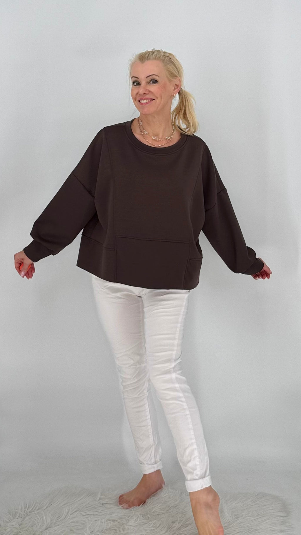 Shirt "Bella", beige, braun, bordo