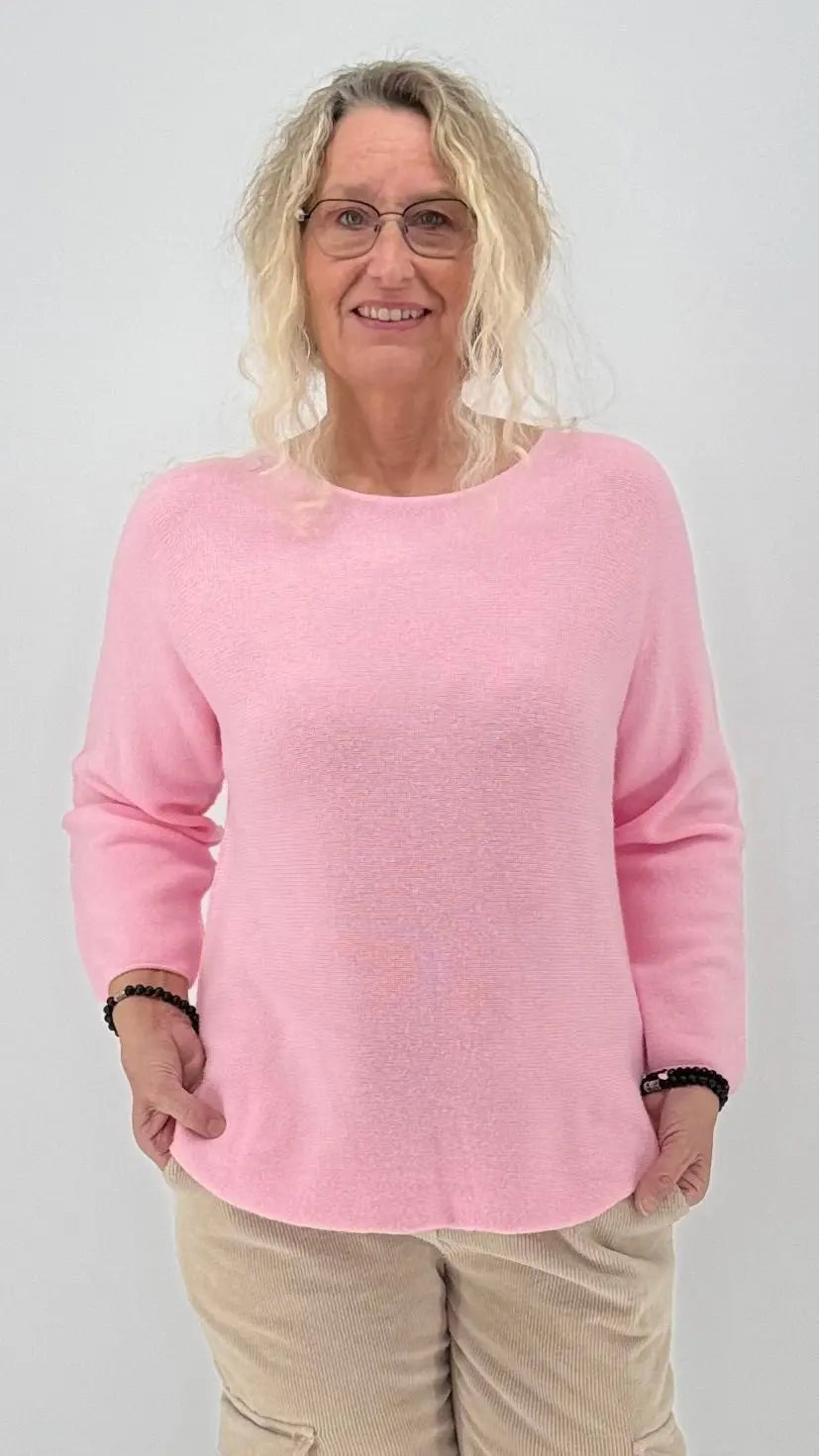 Pullover Smoot Basic in Rosa, Ecru - By Elena FashionBy Elena Fashion