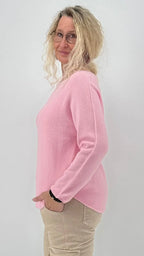 Pullover Smoot Basic in Rosa, Ecru - By Elena FashionBy Elena Fashion