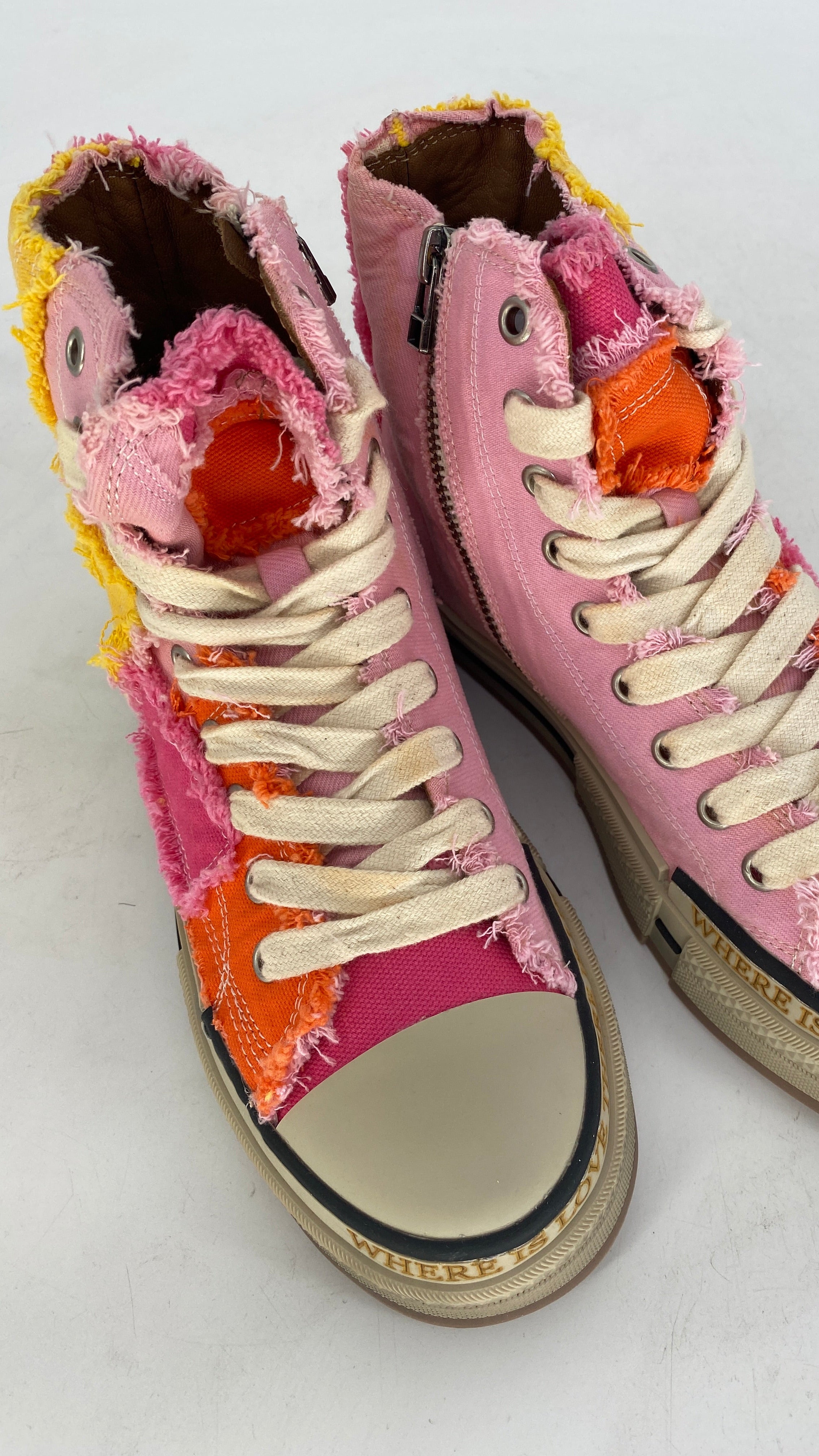 Sneaker Rebecca White Y51-1-B.V1 pink/gelb