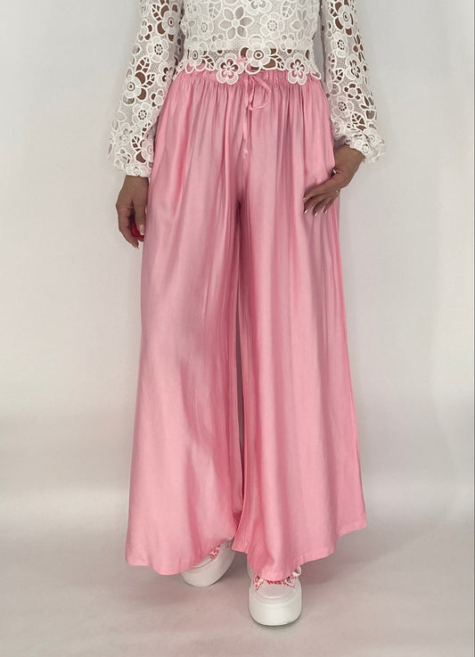 Sommer Hose Viscose/Seide, rosa