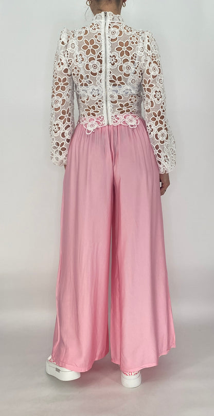 Sommer Hose Viscose/Seide, rosa