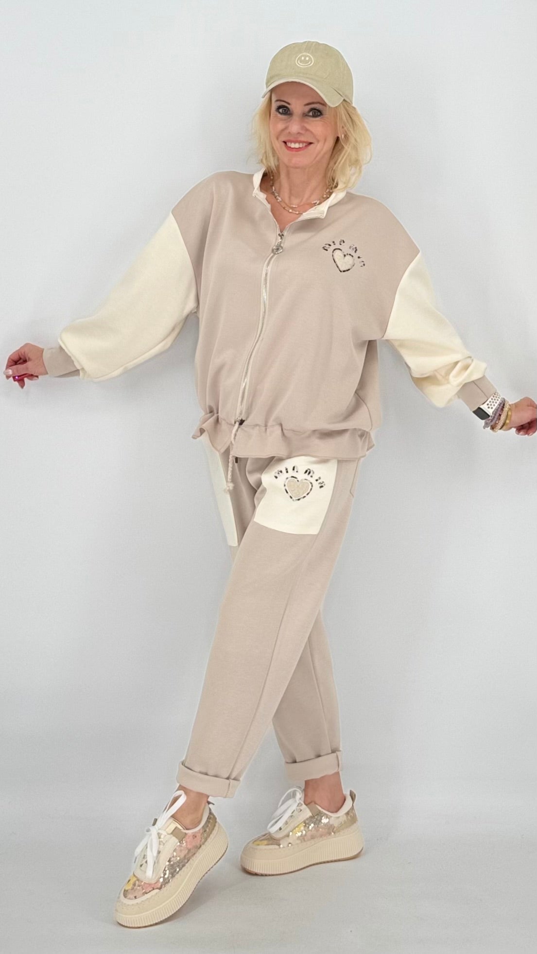 Jacke, Beige/Creme "min"