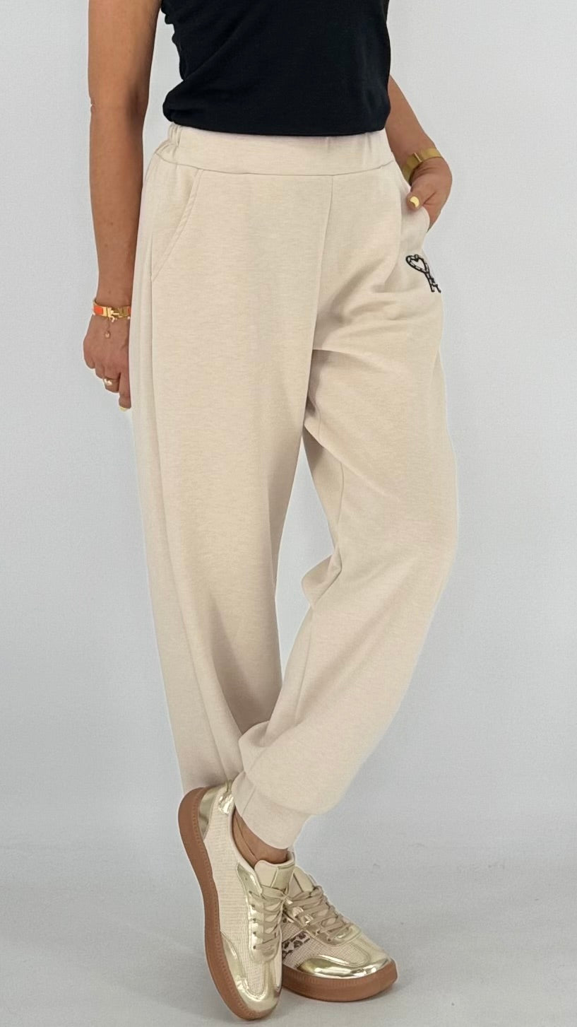 Jogpants Hose, creme