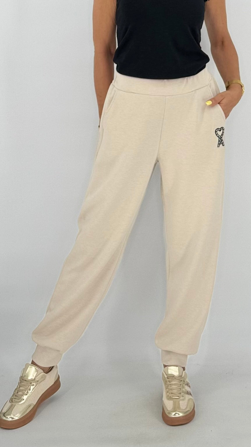 Jogpants Hose, creme