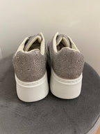 Sneaker, silber Strass/Pailletten LS-779