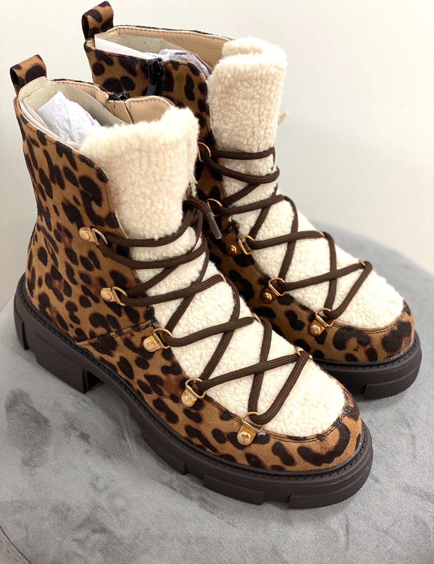Winter Boots Leopard-Print