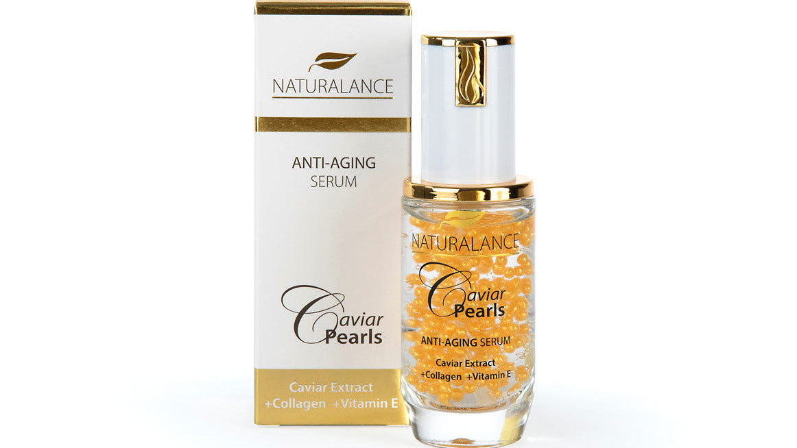 Naturalance Caviar-Pearls Serum mit Kaviar-Extrakt, Hyaluron, Vitamin E & Kollagen