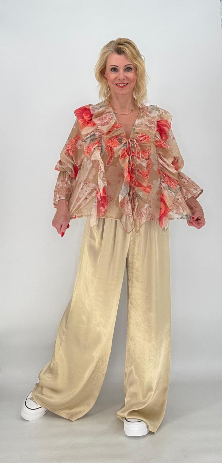 Bluse "Boho" beige/orange