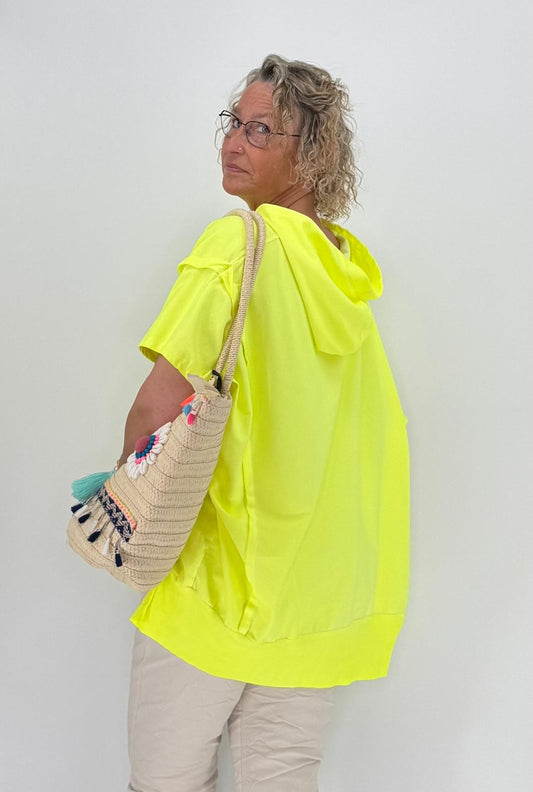 ESViViD Shirt Neongelb mit Kapuze