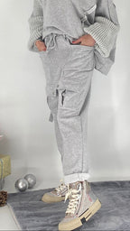 Sweatshirt mit Kapuze, hellgrau