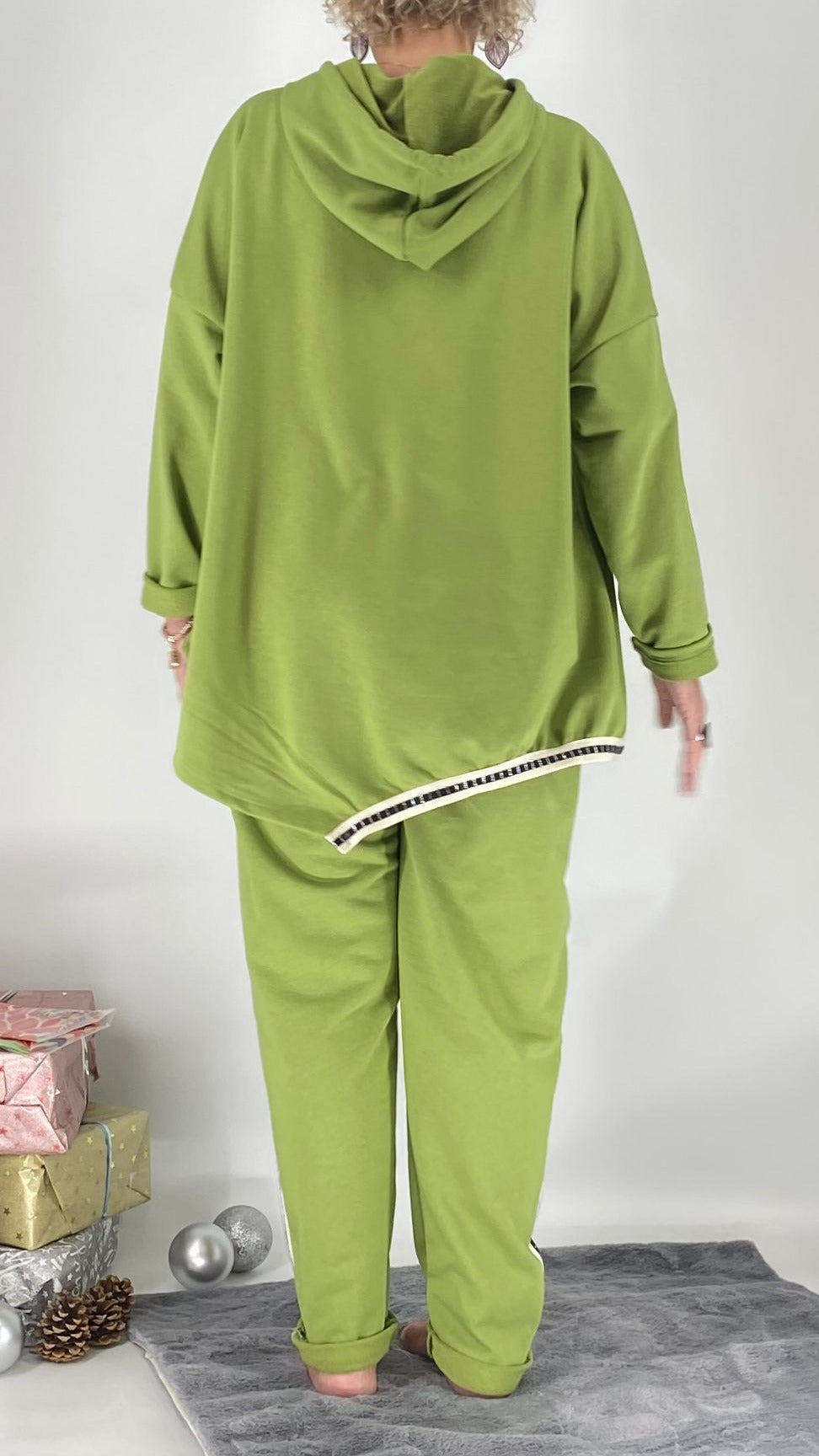 Hose "MIN", apfelgrün, schwarz