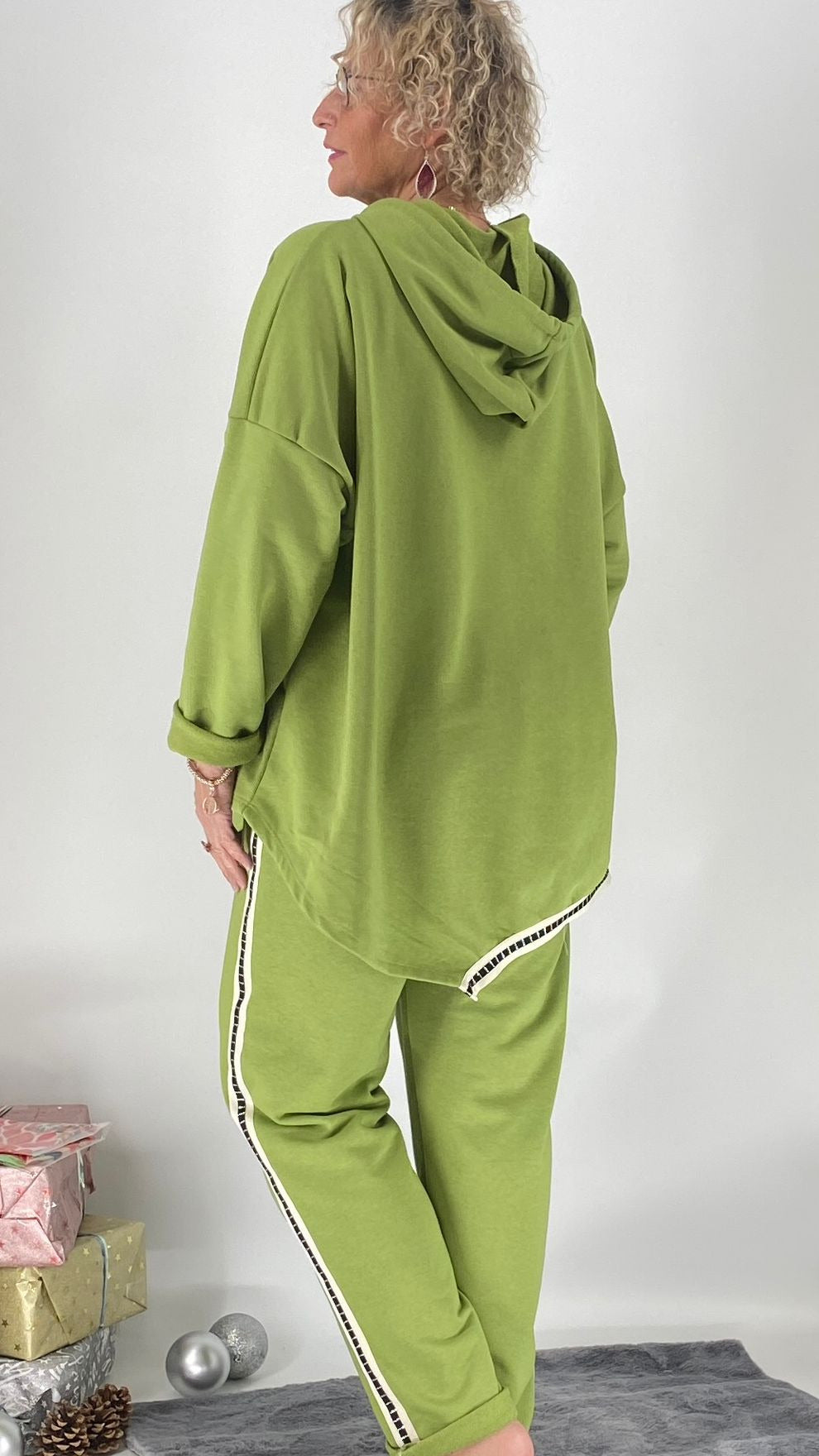 Hose "MIN", apfelgrün, schwarz