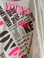 Sweatshirt "LOVE", blau, beige, weiß